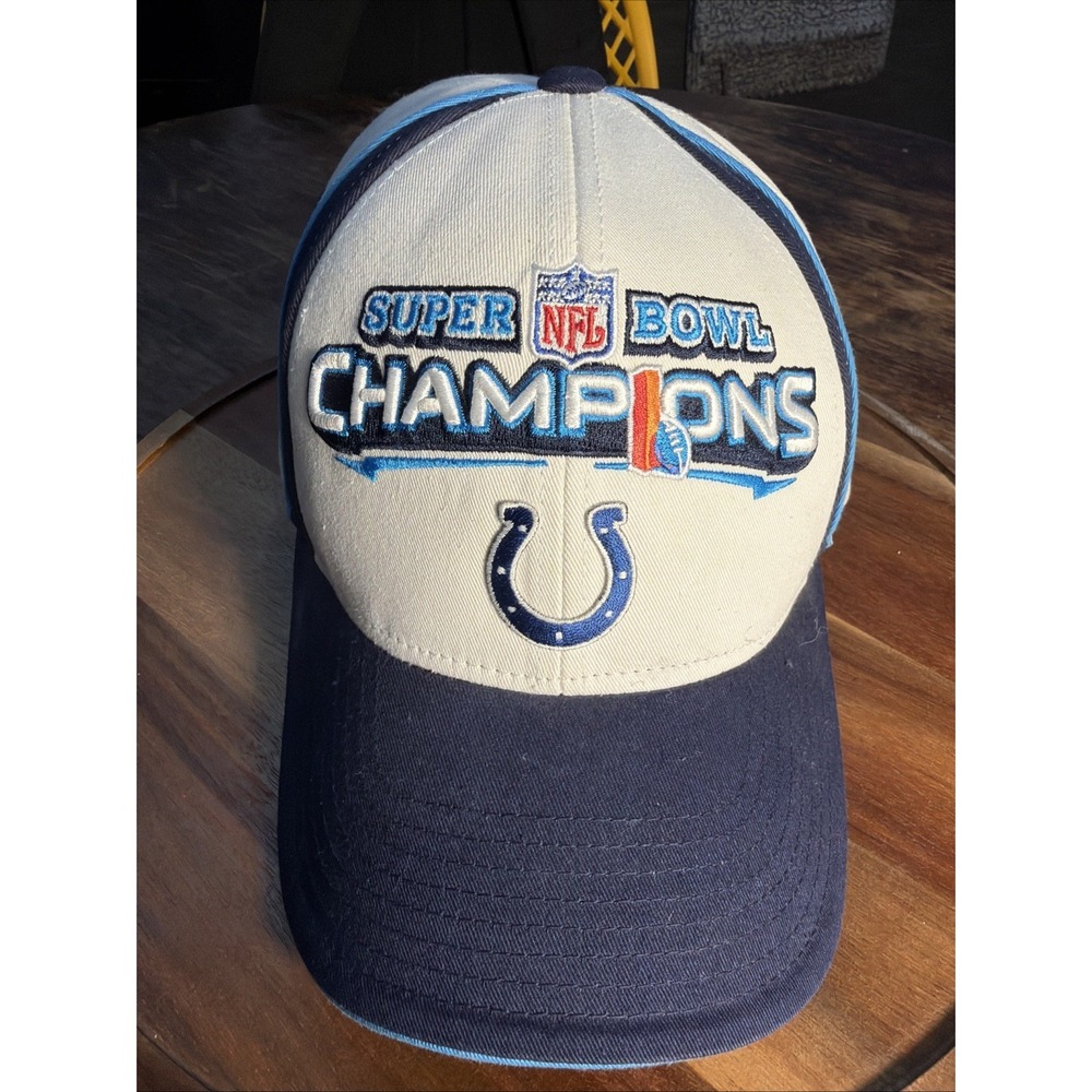 Indianapolis Colts Super Bowl XLI Champions Hat Cap SB 41 2007 NFL Reebok White